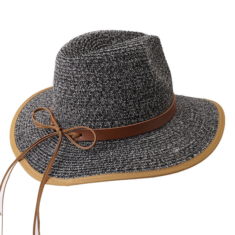 Belt Bow Straw Beach Hat