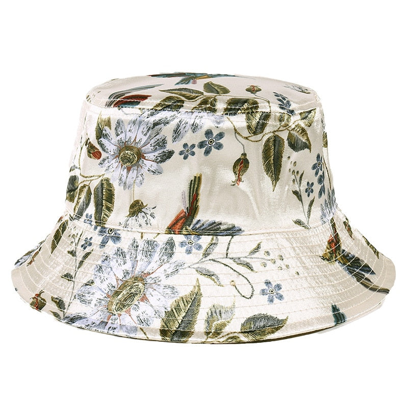 Reversible Floral Pattern Foldable Bucket Hats