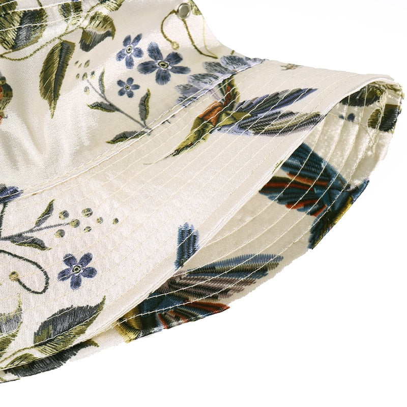 Reversible Floral Pattern Foldable Bucket Hats