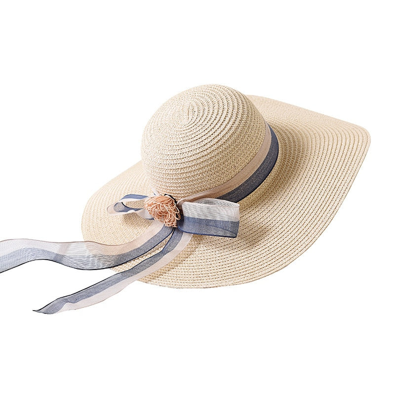 Ribbon Summer Vacation Beach Hat