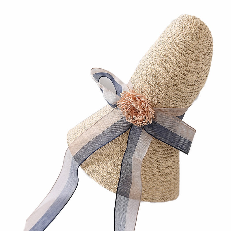 Ribbon Summer Vacation Beach Hat