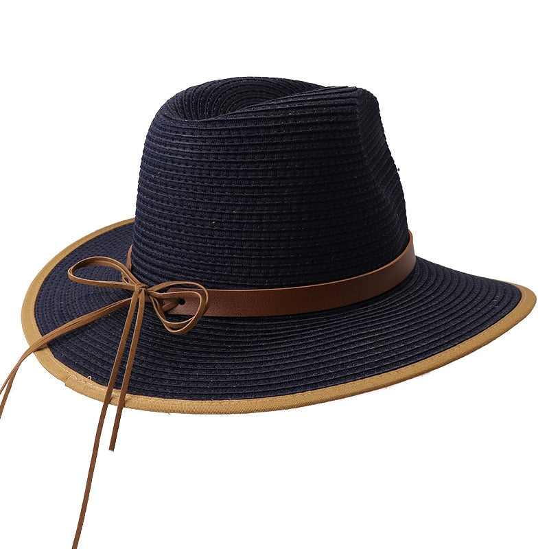 Belt Bow Straw Beach Hat