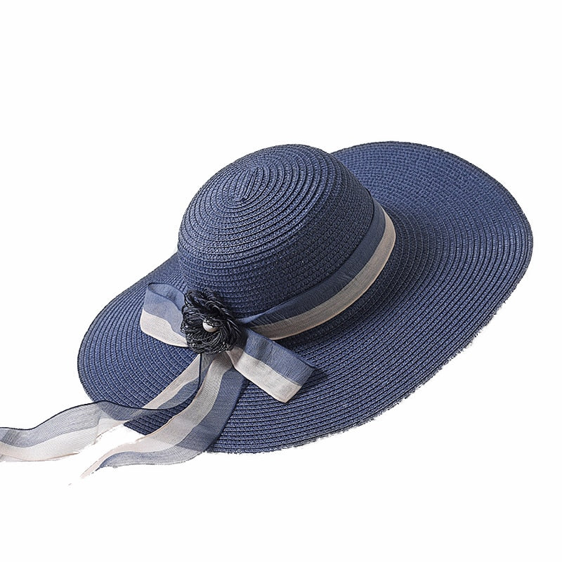 Ribbon Summer Vacation Beach Hat