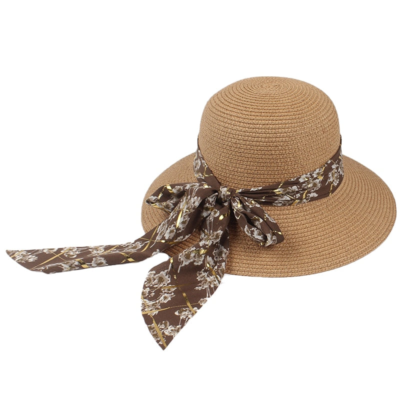 New 8cm Wide Brim Foldable Summer Hat