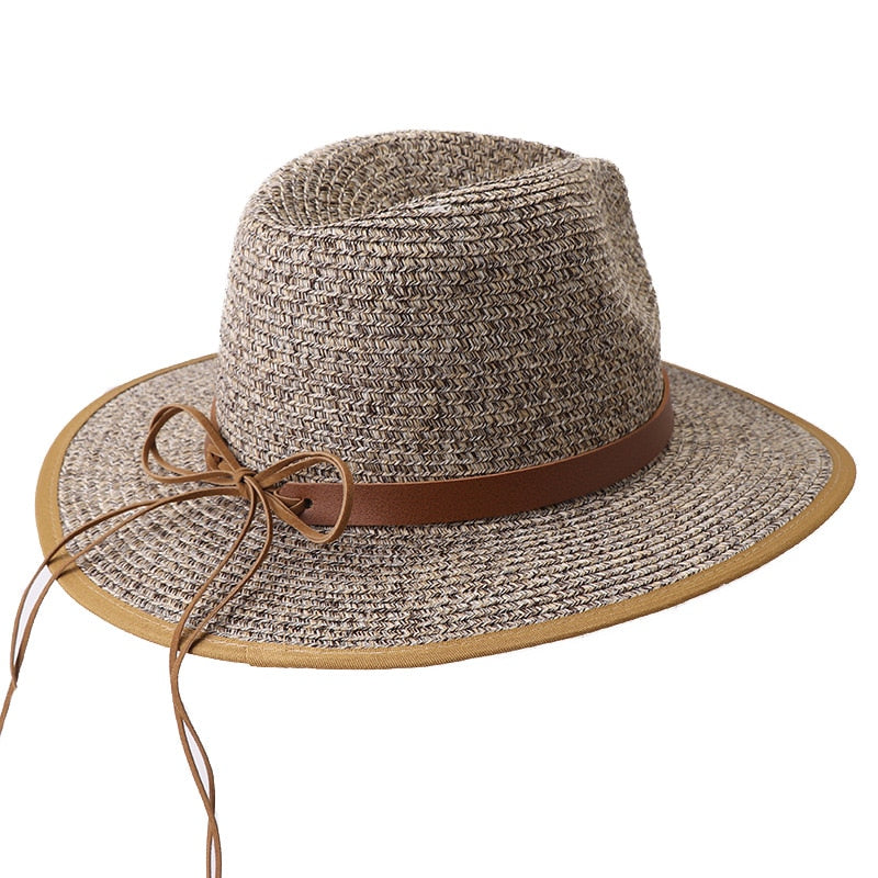 Belt Bow Straw Beach Hat