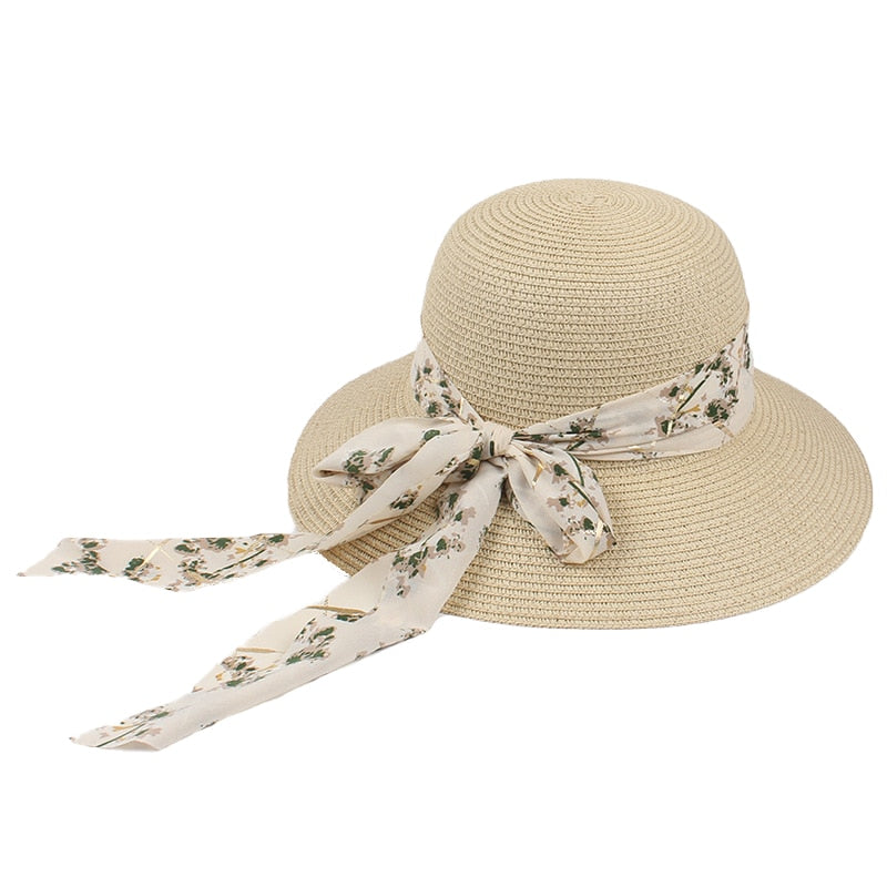 New 8cm Wide Brim Foldable Summer Hat